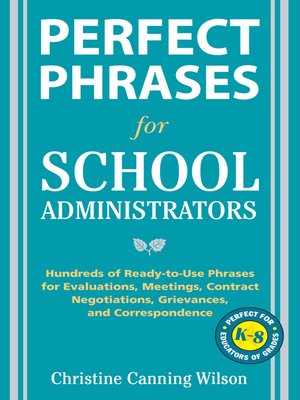cover image of Perfect Phrases for School Administrators